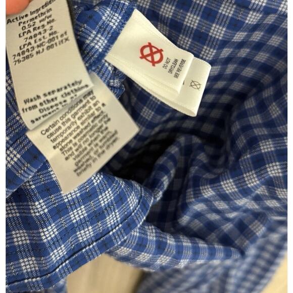 EXOFFICIO Buzz Off Insect Shield Shirt Men Large Plaid Vented Fishing Camping - Picture 7 of 16